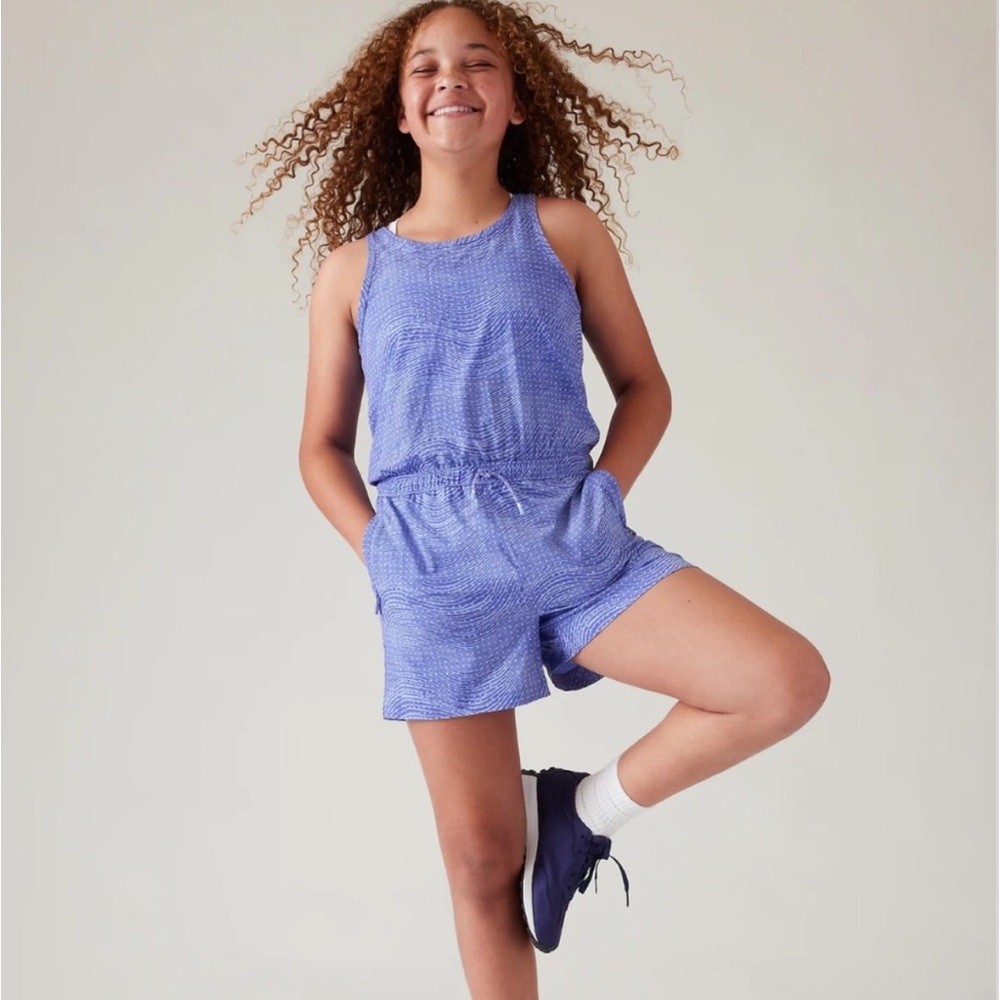 Athleta girls Play More romper small / 7